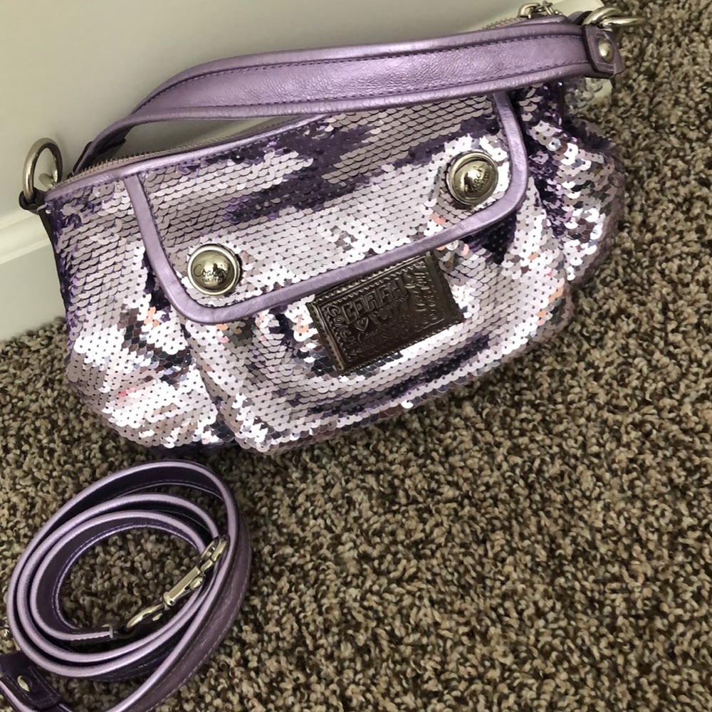 Purple coach bag NEW !